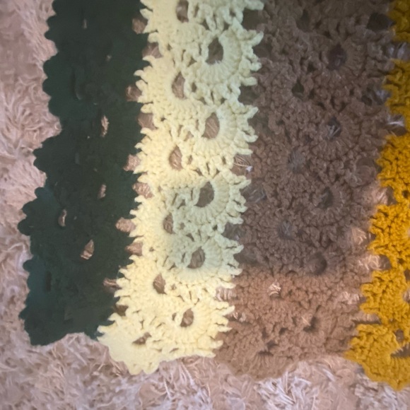 Handmade Afghan grandma crochet knit blanket throw fall - Picture 9 of 10